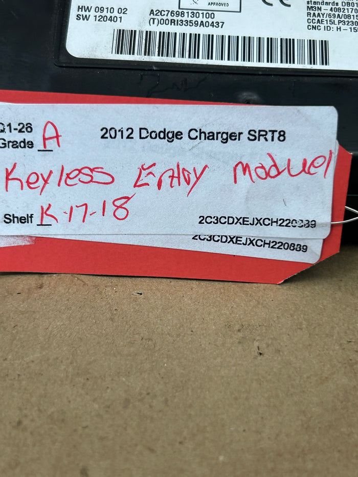 2020-22 CHALLENGER CHARGER 300 KEYLESS ENTRY HUB RECEIVER MODULE OEM 68441616AA