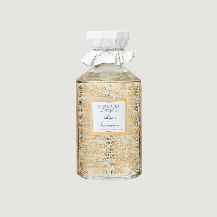 Creed Acqua Fiorentina 490ml Grand Flacon - Gold Etched Glass with White Leather Cap | Creed Fragrances