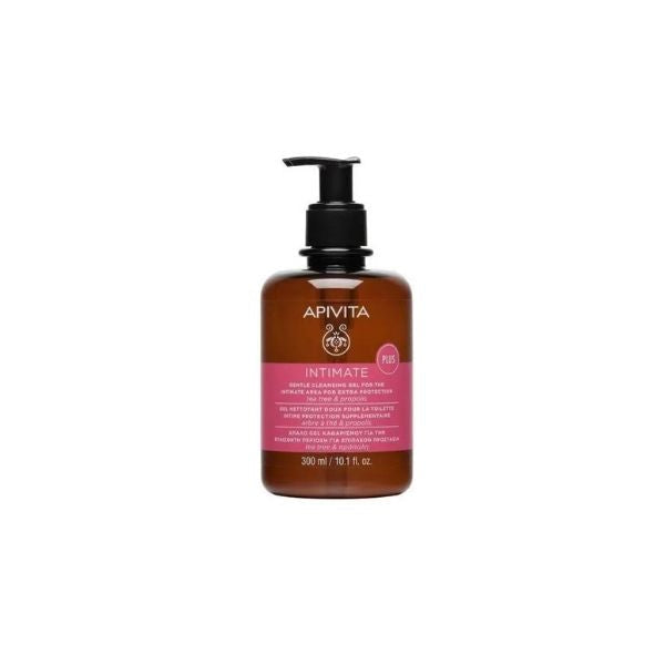 Apivita Intimate Plus, Απαλό Gel Καθαρισμού Ευαίσθητης Περιοχής Με Πρόπολη & Tea Tree 300ml
