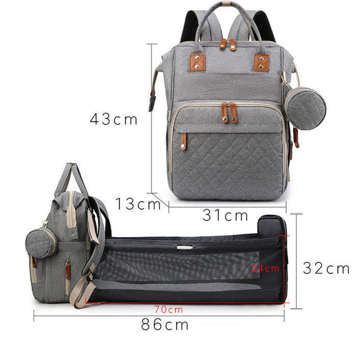 BA027 - Mummy Backpack With Foldable Crib