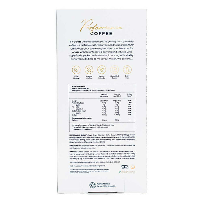 Before You Speak Performance Coffee Caramel - 4.5g x 30 Pack - L'Organic