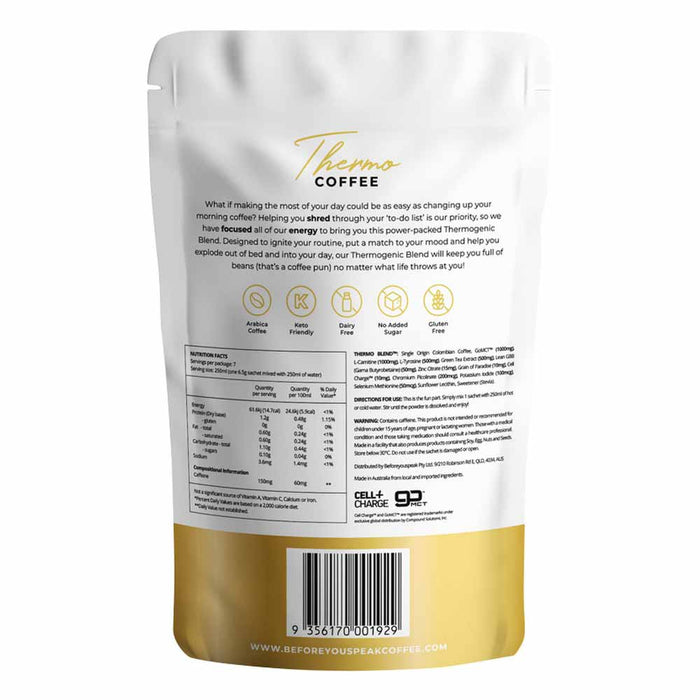 Before You Speak Thermo Coffee Original + Extra Shot - 6.5g x 7 Pack - L'Organic