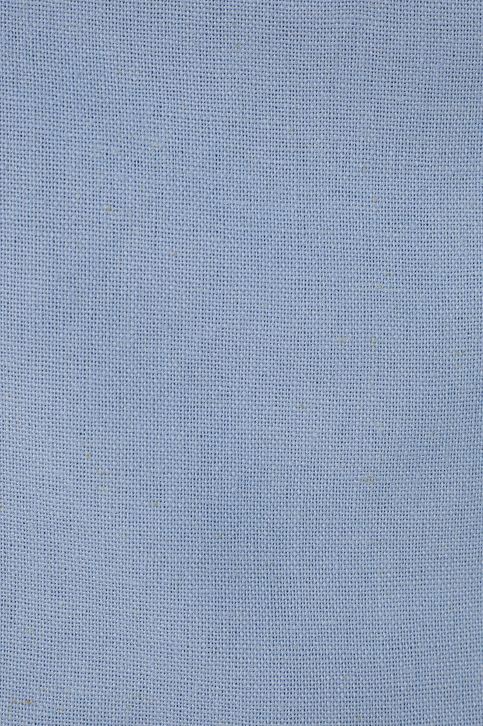 Blue Square Neck Side Ties Ruffled Blouse_6