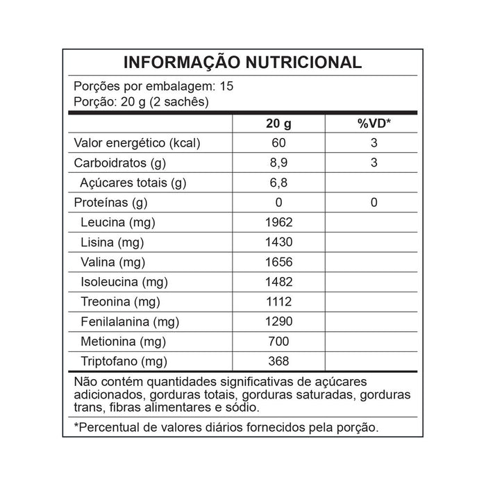 CENTRAL NUTRITION | Aminnu Sem Xylitol Sabor Tangerina (30 Sachês de 10 gramas cada)