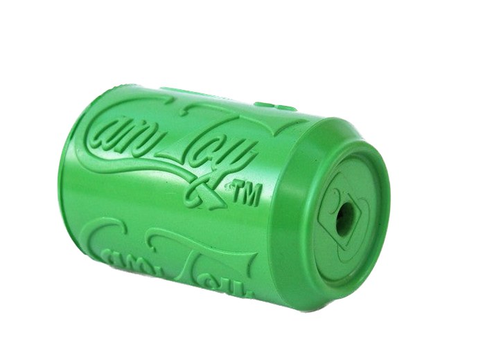 Chew Resistant Toy | Rubber Soda Can Green