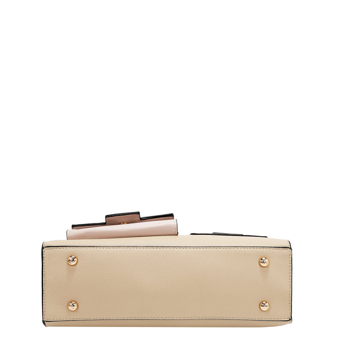 COLORBLOCK POCKET SATCHEL BAG