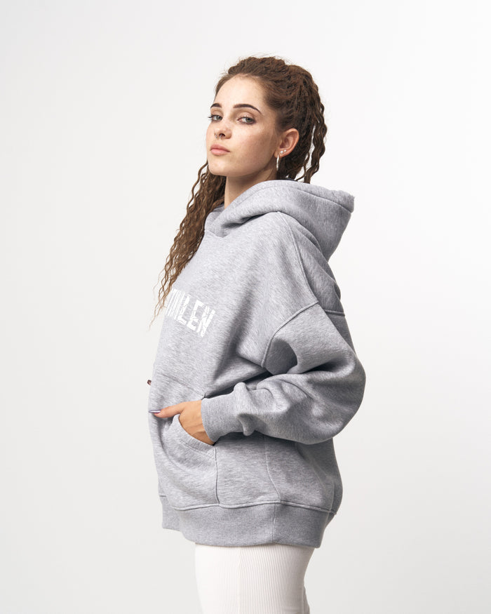Grieto MV Crack Print Gray Oversized Designer Hoodie (8)
