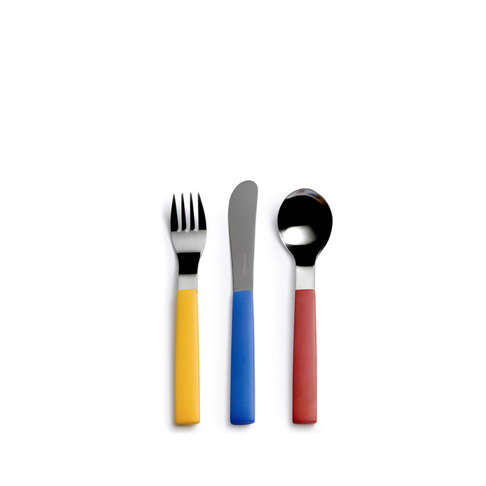 David Mellor Heath Kids Flatware Set with Multi-Colored Handles
