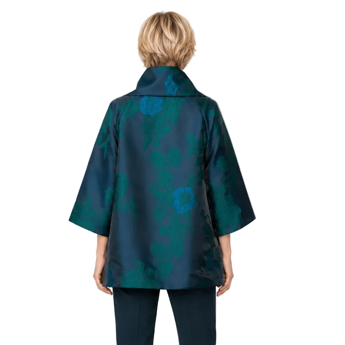 Just In! Floral Jacquard Jacket in Green - C1143J-GRN