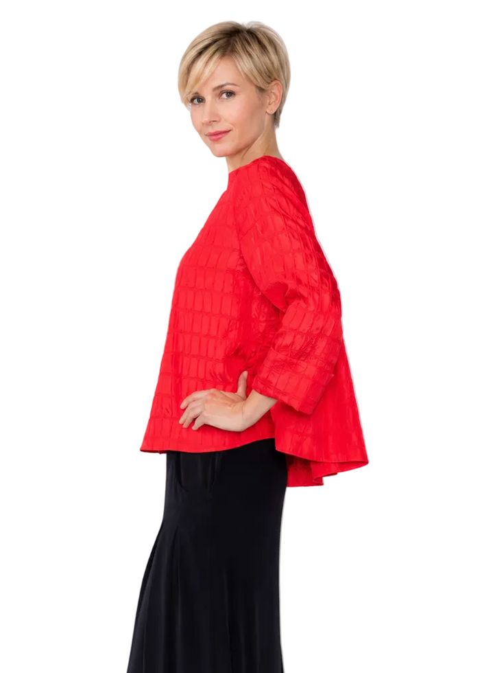 Just In! Textured Jacquard Knit Hi-Low Jacket - C1170J