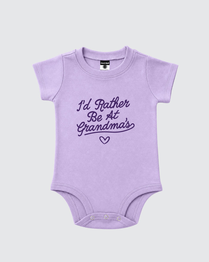 Kids Rather Be at Grandma's Lavender Onesie