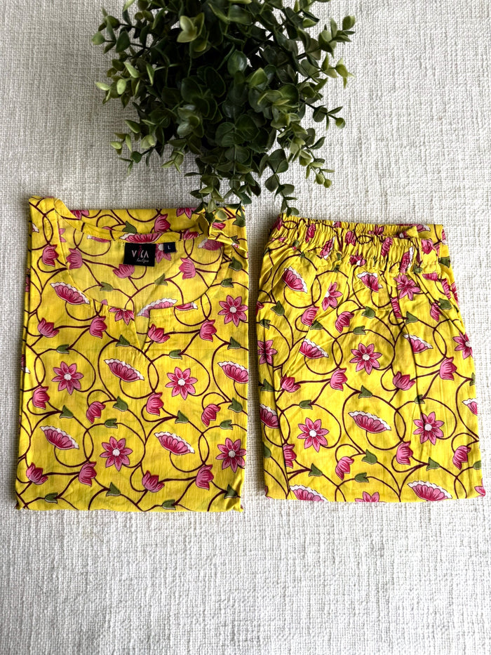 L size printed Co-ord Night suit