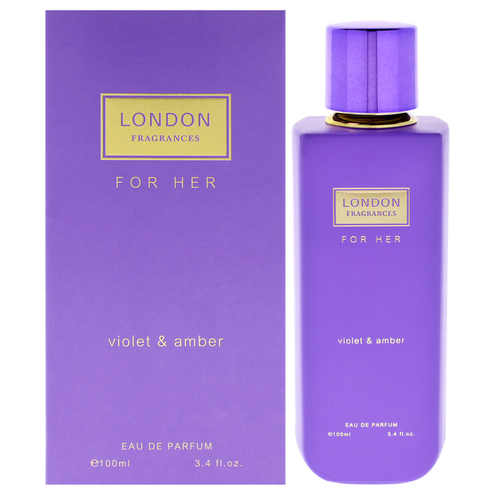 London Fragrances - Violet and Amber by Fine Perfumery for Women - 3.4 oz EDP Spray