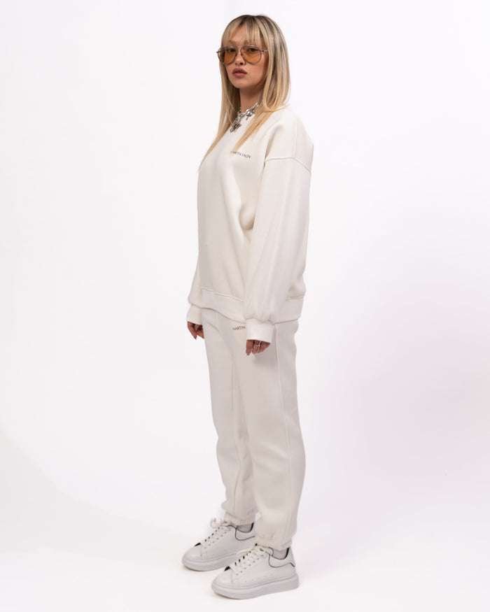 Martin Valen Exclusive Oversized White Sweatshirt Jogger Set (5)