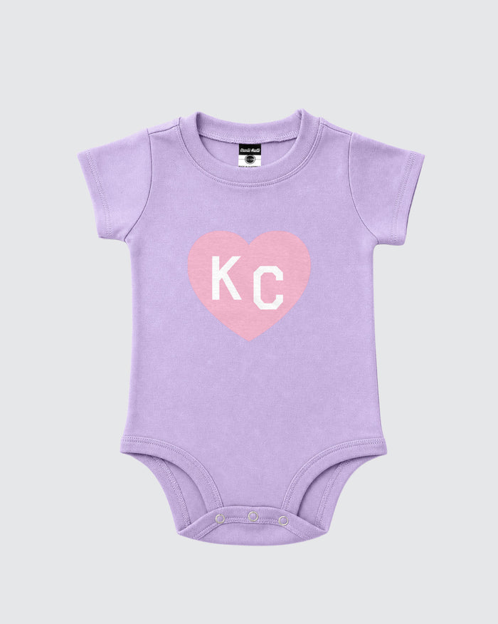 Pink KC Heart Lavender Onesie