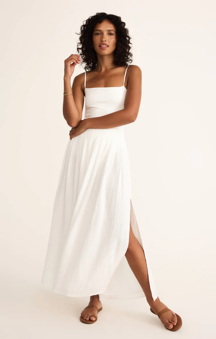 Reina Airy Skirt - White