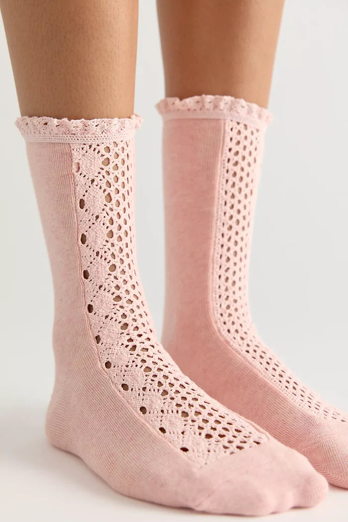 Rubies Crochet Socks - Strawberry