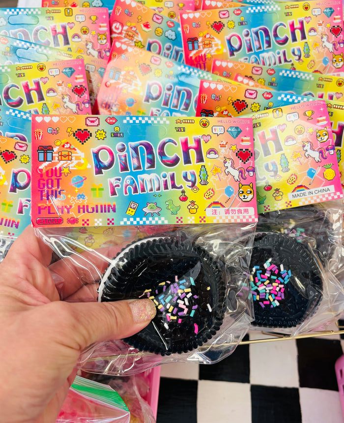 Sprinkle Cookie Black Taba Squish Toy
