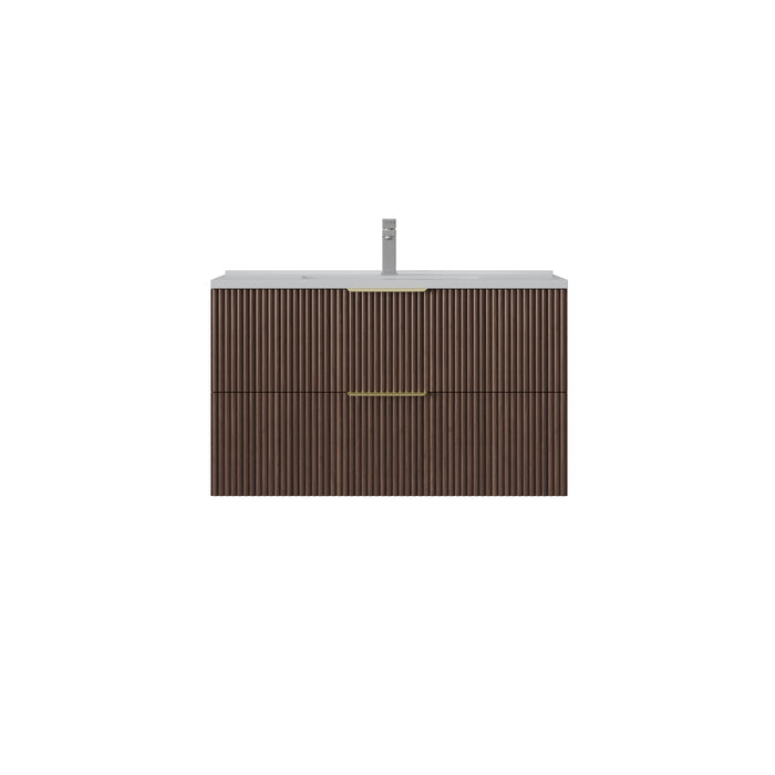 VITO EDINA Fluted Wall Hung PVC Cabinet with Soft closing drawers 590-1490mm