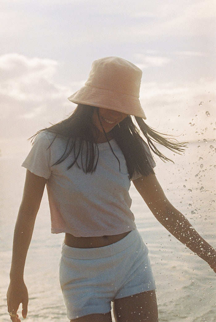 Wave Bucket Hat - Pastel Peach