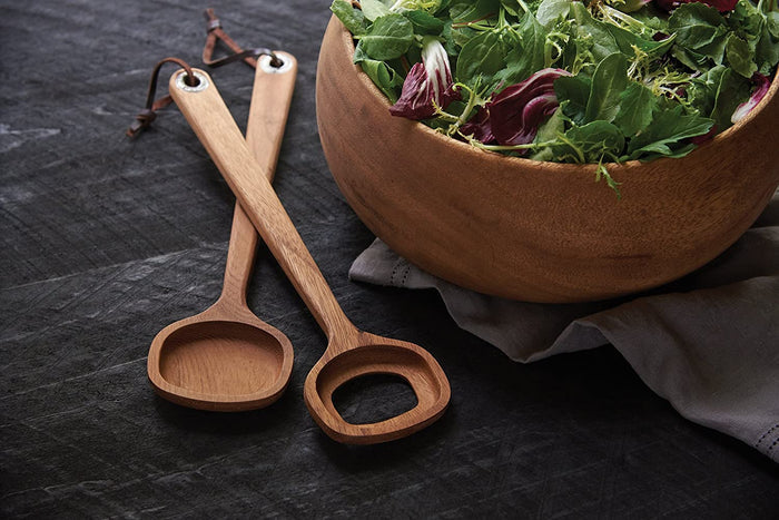 White Whale Wooden Nordic Salad Servers, One Size