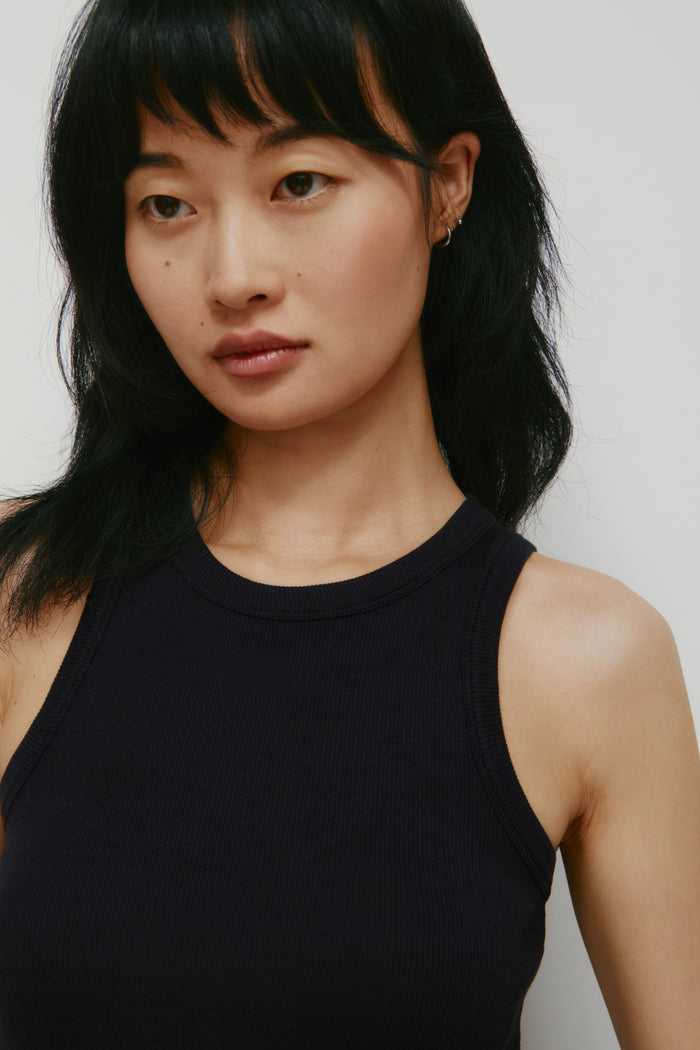 Women's Racer Tank in Black