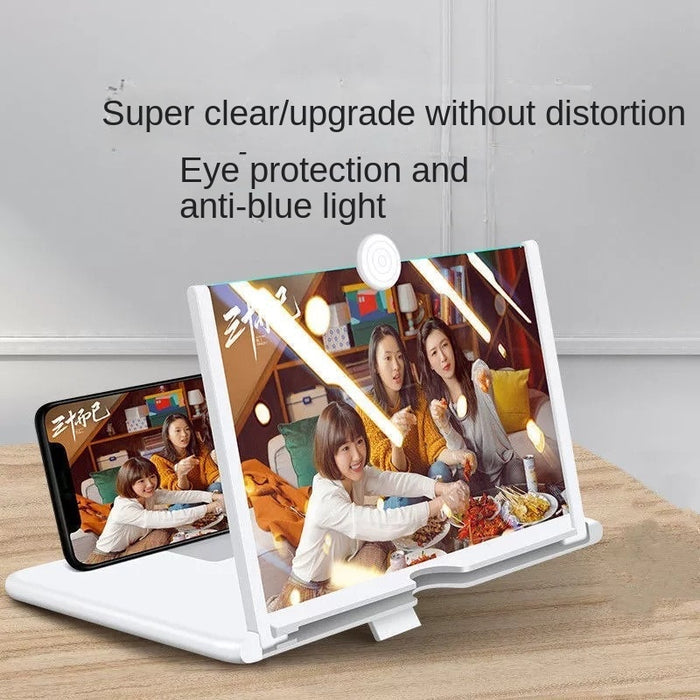 10 Inch Smartphone Screen Magnifier 3D Cell Phone Viewer Stand
