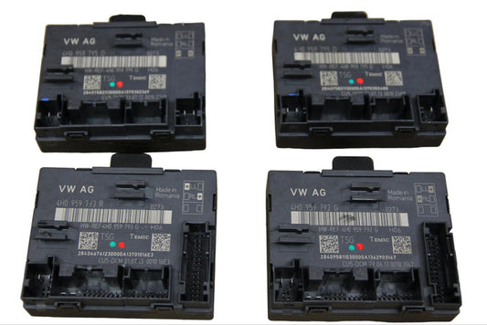 2012-2018 Audi A8 Quattro Front Rear Left Right Door Control Module Set OEM