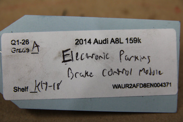 2012-2018 AUDI A8L ELECTRONIC PARKING BRAKE COMPUTER CONTROL MODULE OEM