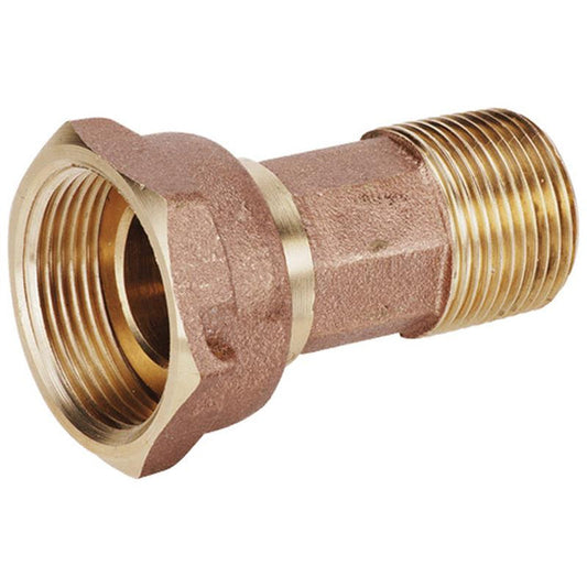3/4" x 2 1/2" LF Brass Water Meter Coupling