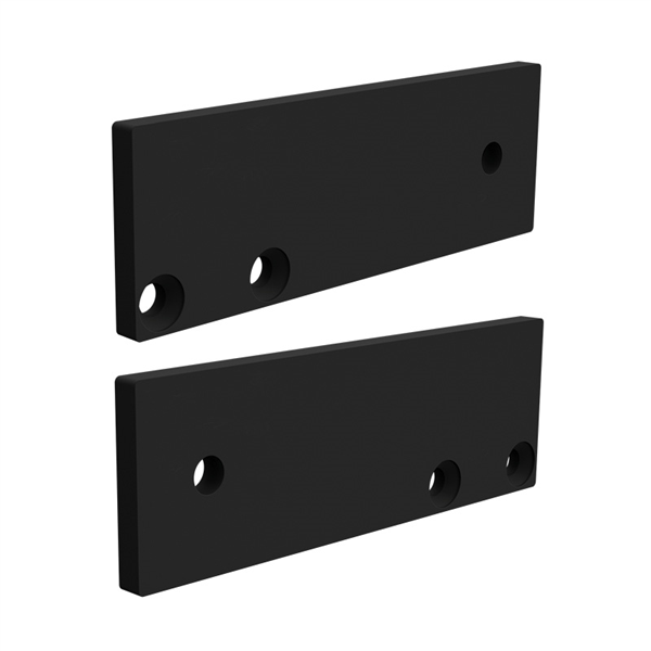 35 Series- FLAT WALL PLATE - BLACK - 2pk - Image 1