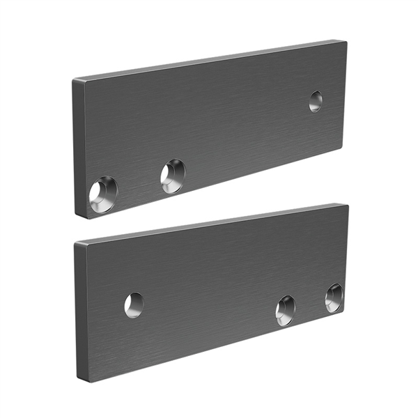 35 Series- FLAT WALL PLATE - BRUSHED SATIN ANODISED - 2pk - Image 1