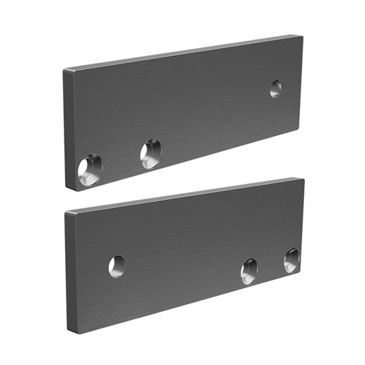 35 Series- FLAT WALL PLATE - BRUSHED SATIN ANODISED - 2pk - Image 1