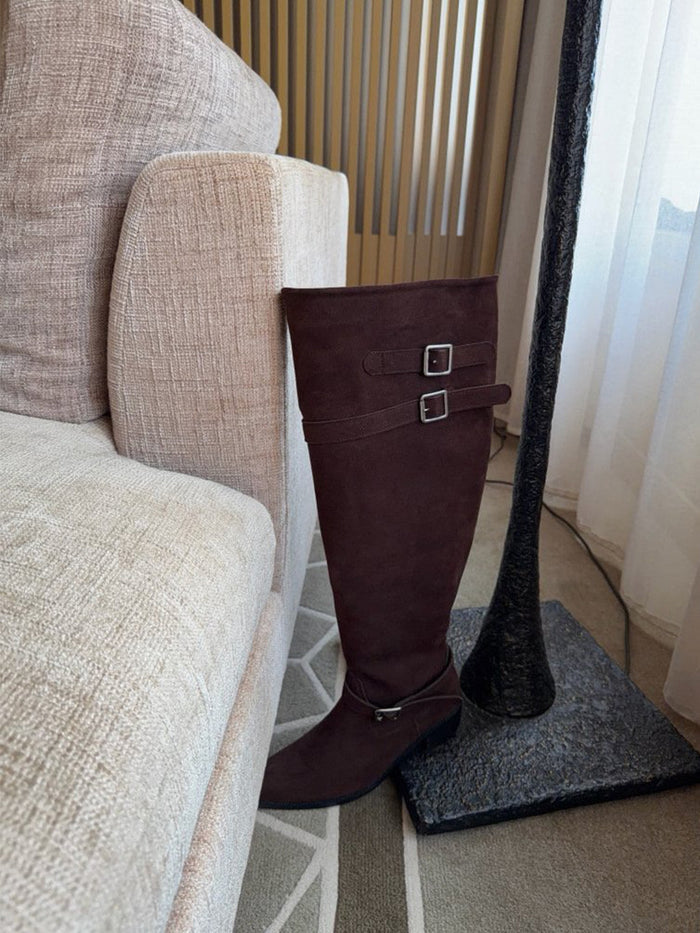【A MA:DE】Buckle semu boots ( 2color )