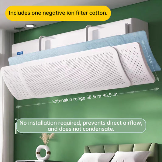 Adjustable AC Wind Deflector Universal Fit Air Conditioner Diffuser No Drill