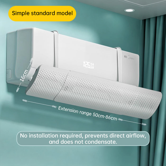 Adjustable AC Wind Deflector Universal Fit Air Conditioner Diffuser No Drill