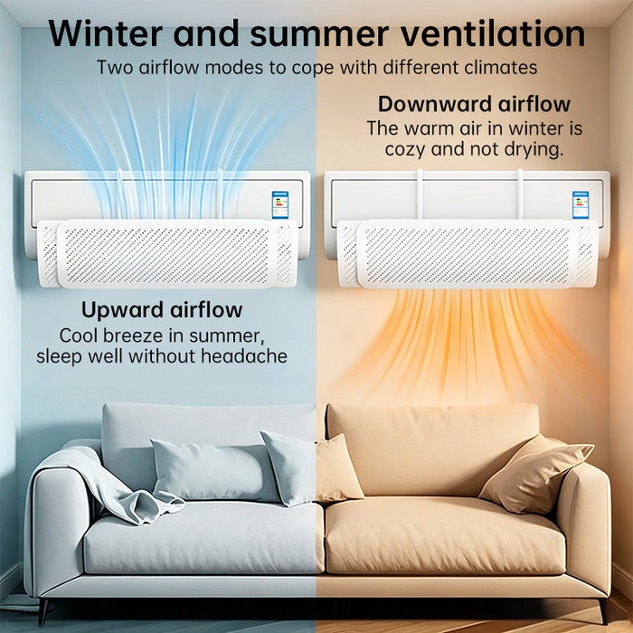 Adjustable AC Wind Deflector Universal Fit Air Conditioner Diffuser No Drill