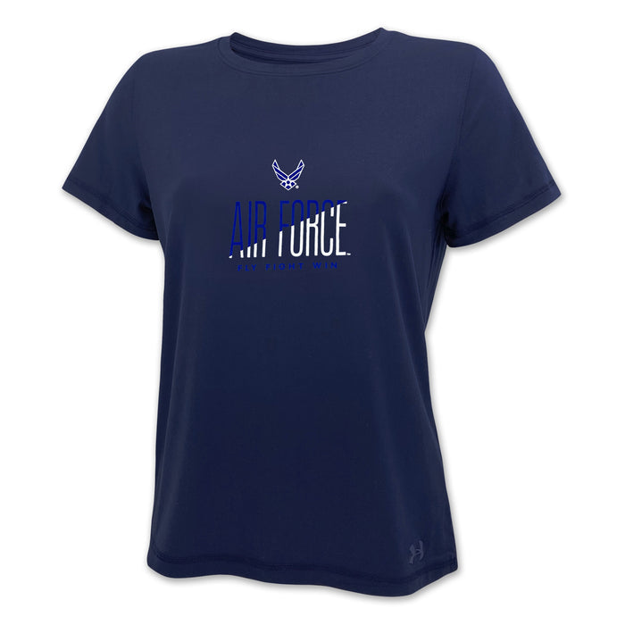 Air Force Ladies Under Armour Tech Stretch T-Shirt (Navy)