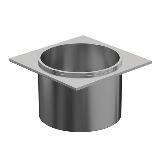 Aluminium - Drain Outlet - 50mm Diameter - Satin Silver - Image 1
