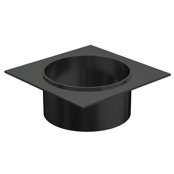 Aluminium - Drain Outlet - 72mm Diameter - Black - Image 1