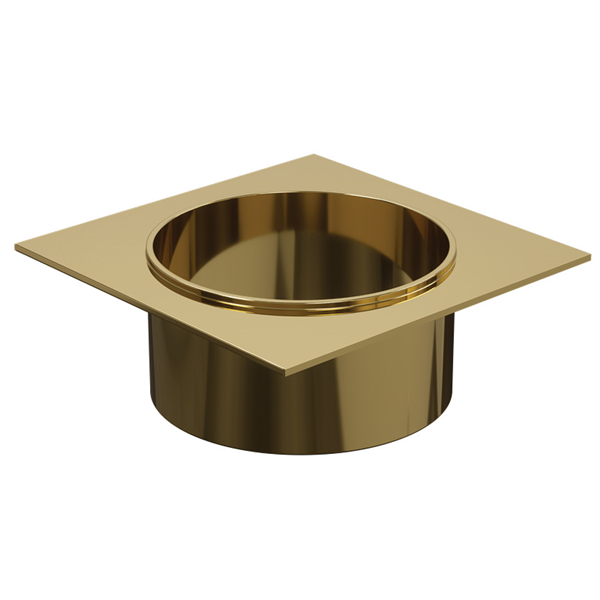 Aluminium - Drain Outlet - 72mm Diameter - Brushed Gold Brass - Image 1