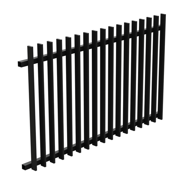Aluminium Blade Fence Panel- - 1700Wx1000H Black, Batten Fence Panel - Image 1