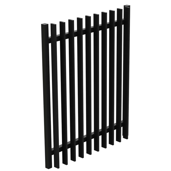 Aluminium Blade Pool Fence - GATE - 975Wx1200H - Black - Image 1