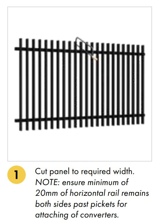 Aluminium Blade Pool Fence - GATE - 975Wx1200H - Black - Image 3