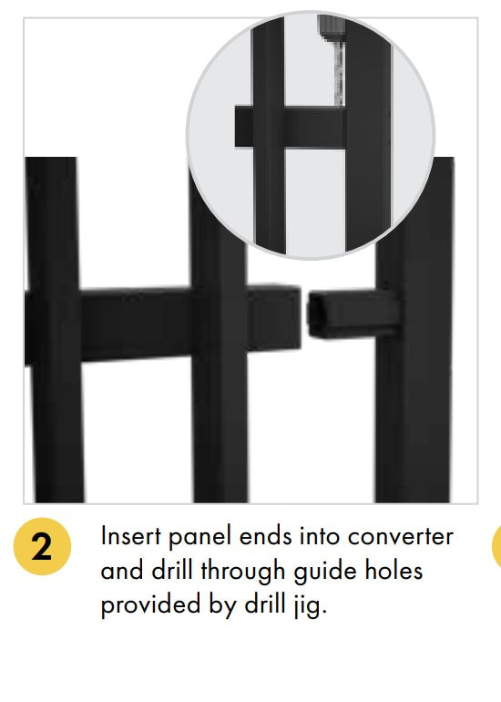 Aluminium Blade Pool Fence - GATE - 975Wx1200H - Black - Image 4