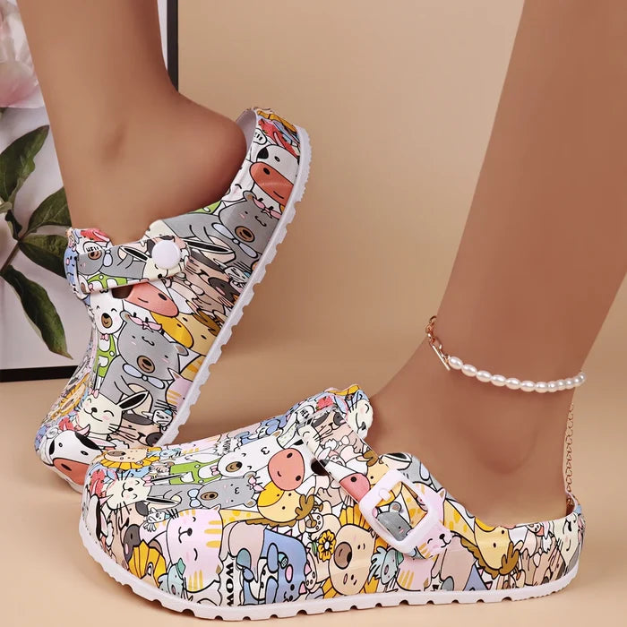 Animal Print Soft Sole Clogs