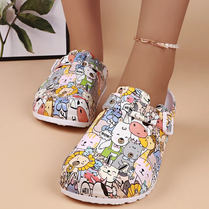 Animal Print Soft Sole Clogs