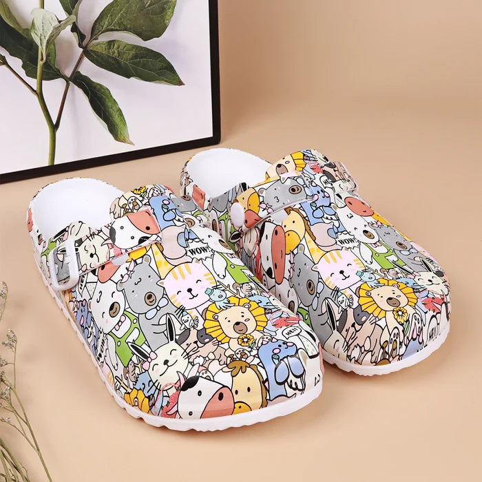 Animal Print Soft Sole Clogs