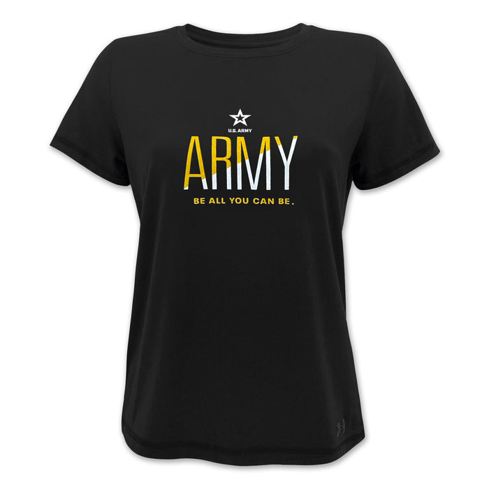 Army Ladies Under Armour Tech Stretch T-Shirt (Black)