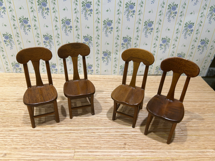 Artisan Made Signed 1976 Wooden Kitchen Table & 4 Chairs